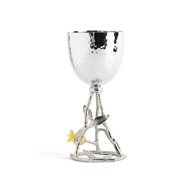 Pomegranate Silver & Gold Kiddish Cup