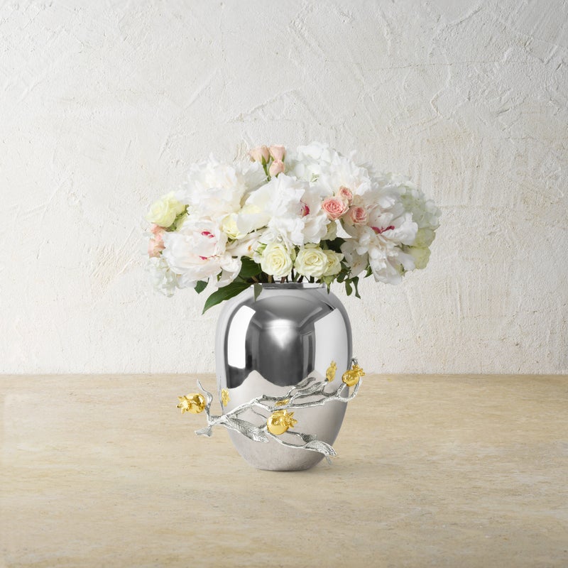 Pomegranate Silver & Gold Ծաղկաման
